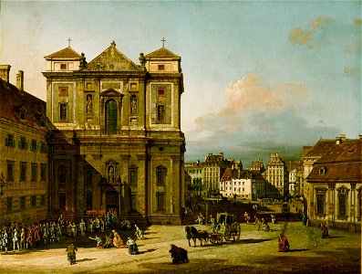 Bernardo Bellotto, gen. Canaletto, , Kunsthistorisches Museum Wien, Gemäldegalerie - Die Freyung in Wien, Ansicht von Nordwesten - GG 1652 - Kunsthistorisches Museum