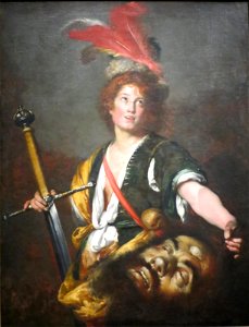 Bernardo Strozzi - 'David with the Head of Goliath', oil on canvas c. 1636, Cincinnati Art Museum. Free illustration for personal and commercial use.