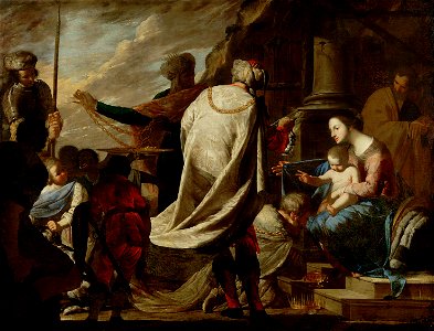 Bernardo Cavallino, , Kunsthistorisches Museum Wien, Gemäldegalerie - Anbetung der Könige - GG 6764 - Kunsthistorisches Museum