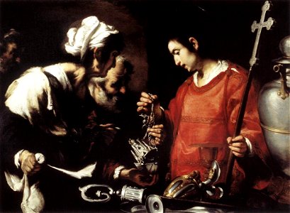 Bernardo Strozzi - The Charity of St Lawrence - WGA21906. Free illustration for personal and commercial use.