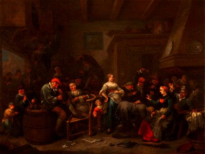 Bernardus van Schendel (1649-1709) - Playing Forfeits (Revellers in an Inn) - 836157 - National Trust
