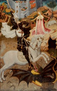 Bernat Martorell - Saint George Killing the Dragon - Google Art Project. Free illustration for personal and commercial use.
