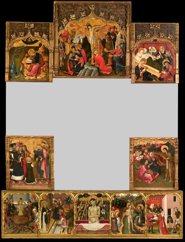 Bernat Martorell - Altarpiece of the Saints John - Google Art Project. Free illustration for personal and commercial use.