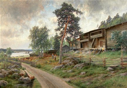 Berndt Lindholm - Hämäläinen maisema (1896)
