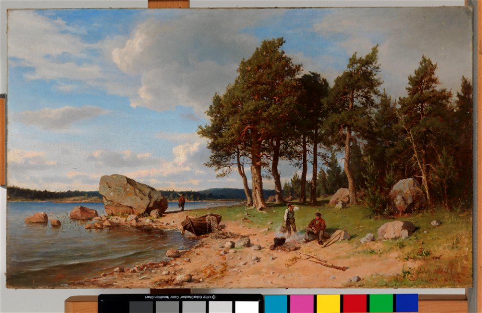 Berndt Lindholm - Kalastajia rannalla - A I 174 - Finnish National Gallery