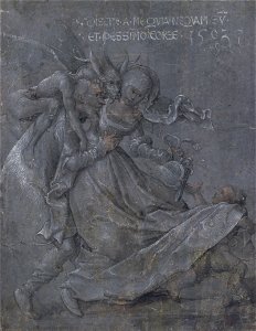 Bernhard Strigel - Pair of lovers with the Devil and Cupid - Google Art Project