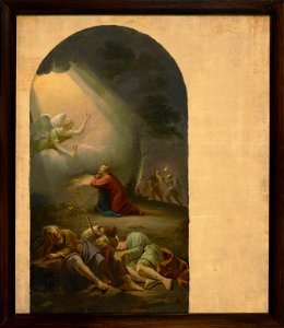 Berndt Abraham Godenhjelm - Getsemanen rukous, Kymin kirkon alttaritaulun luonnos - A II 983-3 - Finnish National Gallery
