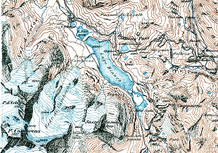 Berninapass 1877 Siegfriedkarte