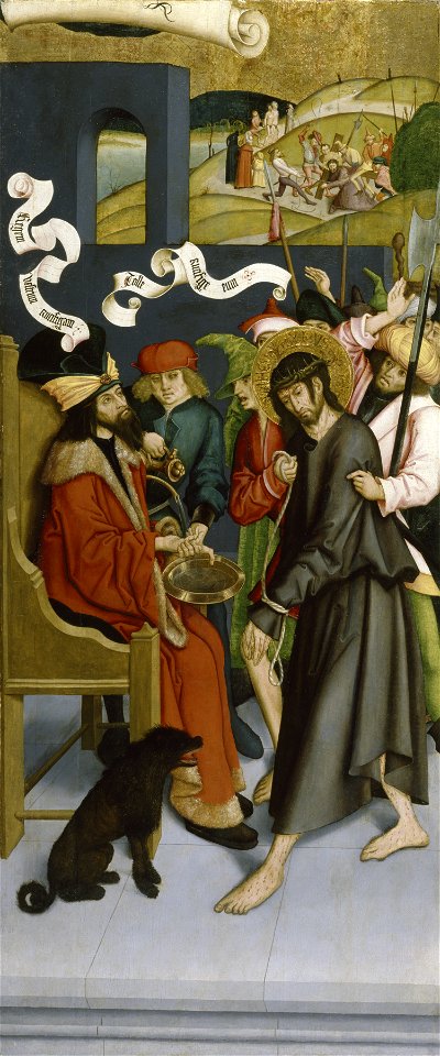 Bernhard Strigel - Pilate Washing His Hands of Guilt for Christ's Death - Walters 37665