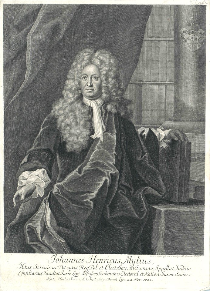 Bernigeroth Portrait Johann Heinrich Mylius dÄ