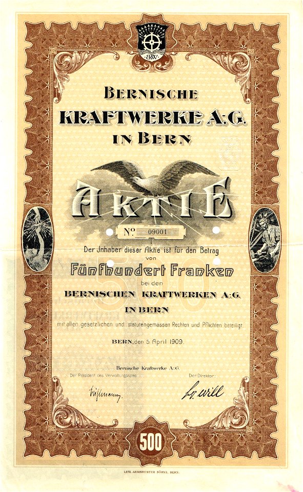 Bernische Kraftwerke AG 1909