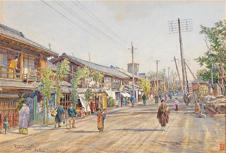 Bernt – Street in Tokyo. 1911
