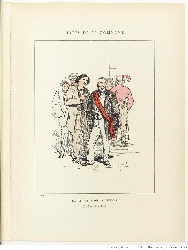 Bertall, Les Communeux, 1871. Types, caractères, costumes - 18. Le ministre de la guerre