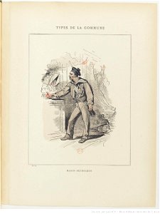 Bertall, Les Communeux, 1871. Types, caractères, costumes - 48. Marin pétroleur