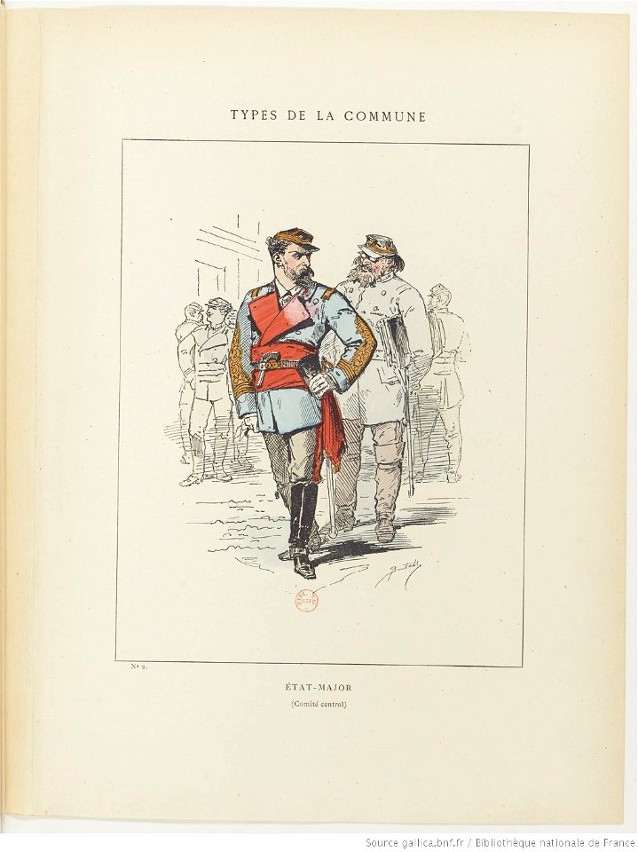 Bertall, Les Communeux, 1871. Types, caractères, costumes - 14. État-major