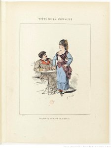 Bertall, Les Communeux, 1871. Types, caractères, costumes - 20. Déléguée du Café de Madrid
