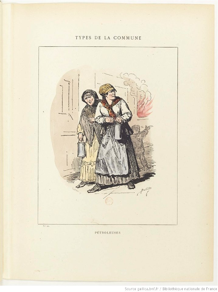 Bertall, Les Communeux, 1871. Types, caractères, costumes - 32. Pétroleuses