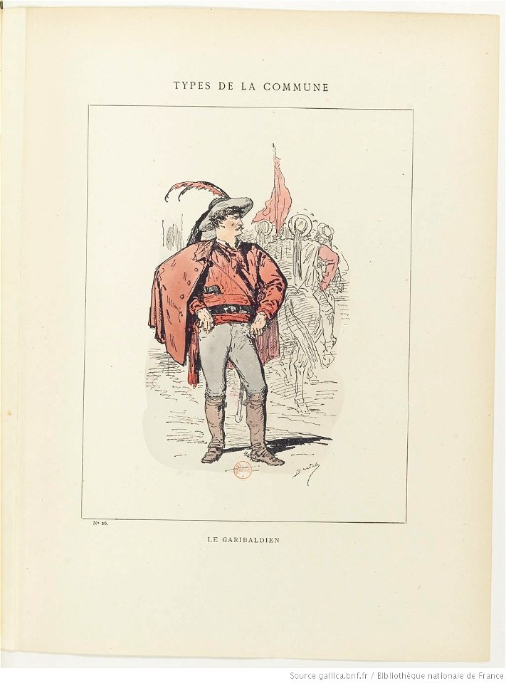 Bertall, Les Communeux, 1871. Types, caractères, costumes - 38. Le garibaldien