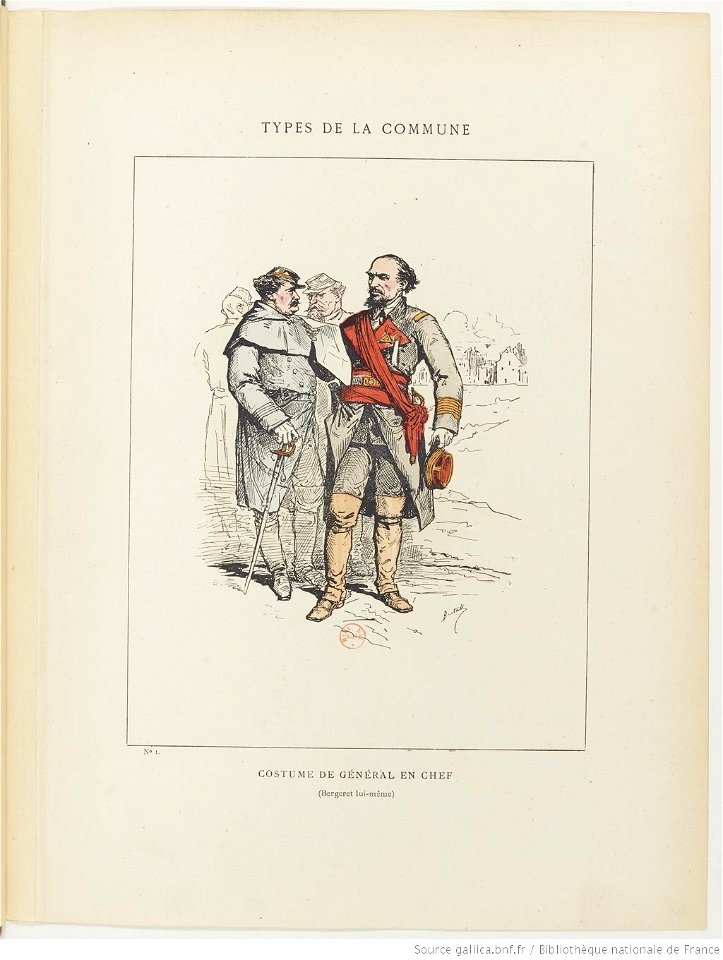 Bertall, Les Communeux, 1871. Types, caractères, costumes - 13. Costume de général en chef