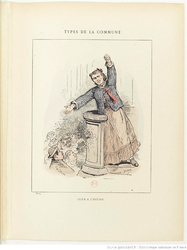 Bertall, Les Communeux, 1871. Types, caractères, costumes - 31. Club à l'église