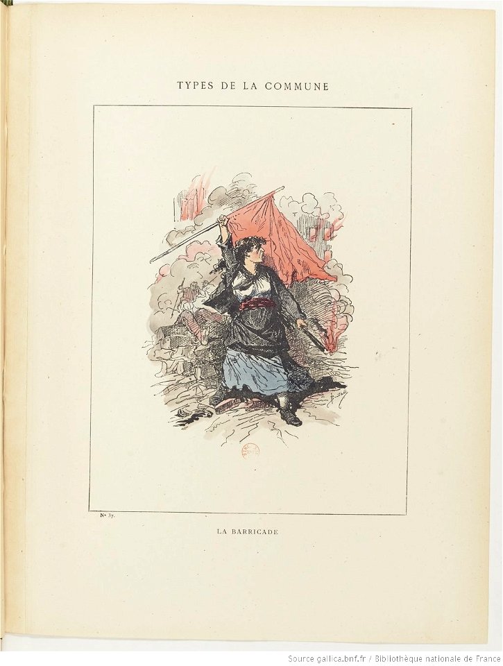 Bertall, Les Communeux, 1871. Types, caractères, costumes - 49. La barricade
