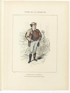 Bertall, Les Communeux, 1871. Types, caractères, costumes - 21. Membre de la commune