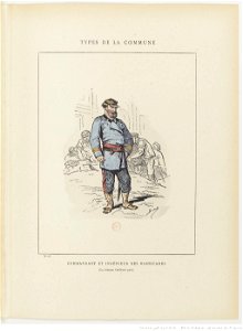 Bertall, Les Communeux, 1871. Types, caractères, costumes - 35. Commandant et ingénieur des barricades