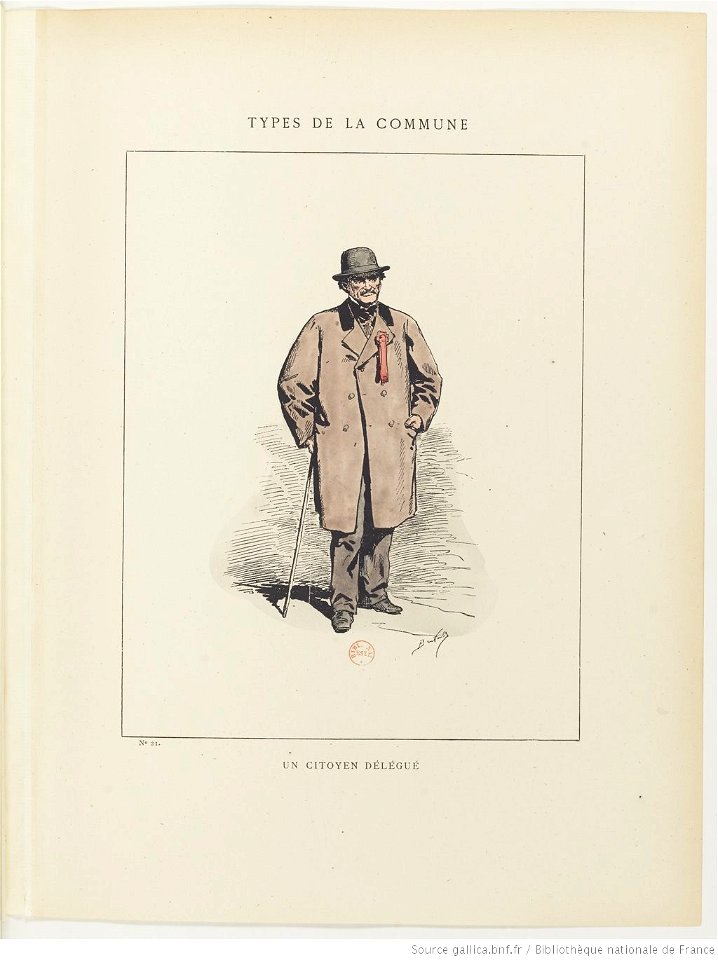 Bertall, Les Communeux, 1871. Types, caractères, costumes - 33. Un citoyen délégué