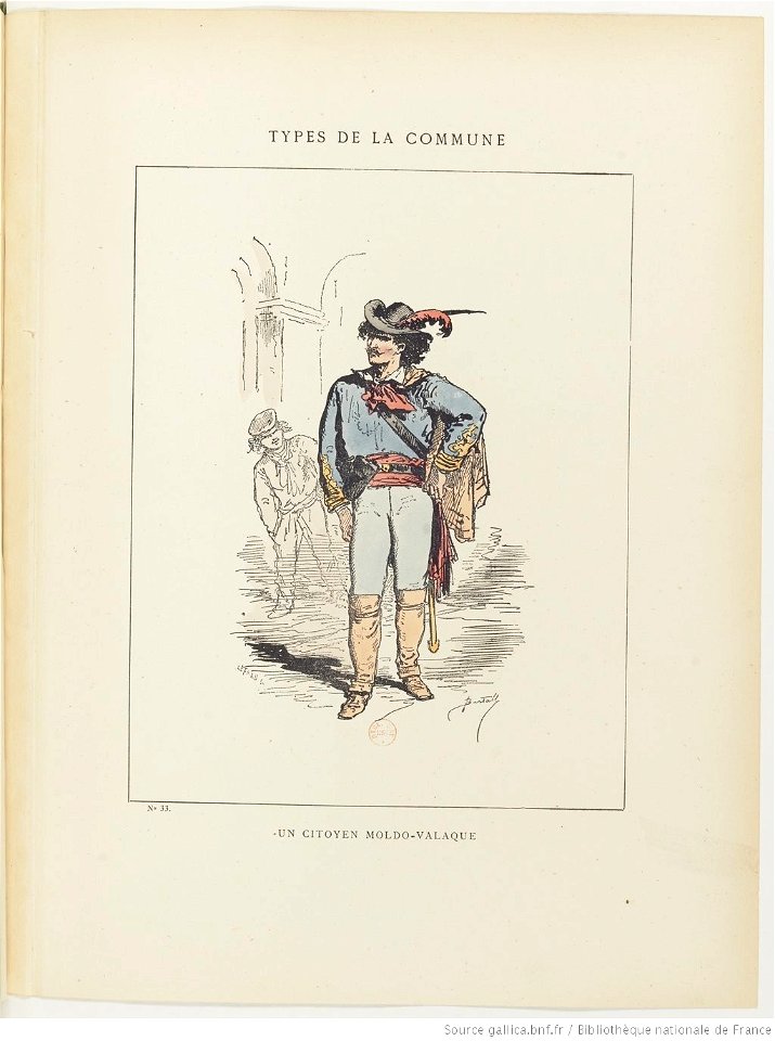 Bertall, Les Communeux, 1871. Types, caractères, costumes - 45. Un citoyen Moldo-Valaque