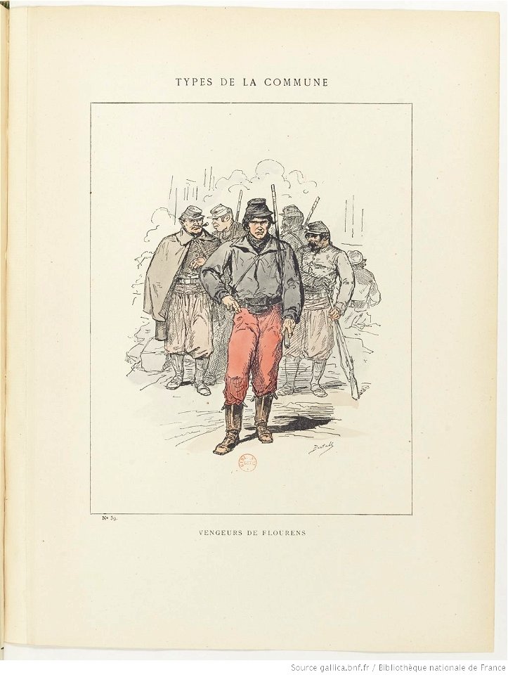 Bertall, Les Communeux, 1871. Types, caractères, costumes - 51. Vengeurs de Flourens