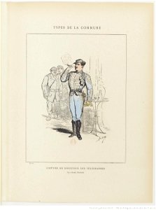 Bertall, Les Communeux, 1871. Types, caractères, costumes - 28. Costume de directeur des télégraphes