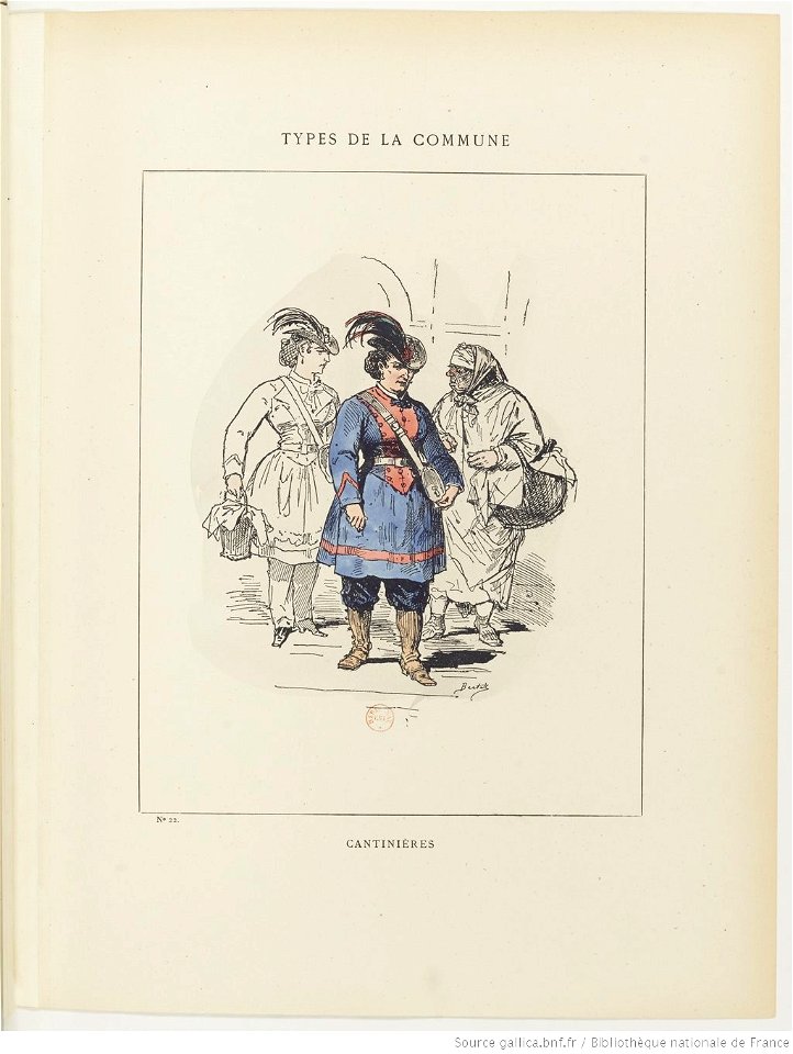 Bertall, Les Communeux, 1871. Types, caractères, costumes - 34. Cantinières