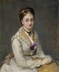 Berthe Morisot (1841-1895) - Portrait of a Woman - P.1978.PG.279 - Courtauld Institute of Art. Free illustration for personal and commercial use.