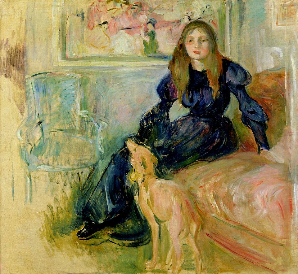Berthe Morisot - Julie Manet et sa levrette Laërte - Musée Marmottan-Monet