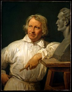 Bertel Thorvaldsen with the Bust of Horace Vernet