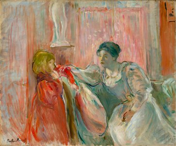 Berthe Morisot - Young Woman and Child - 1966.79.9 - Yale University Art Gallery