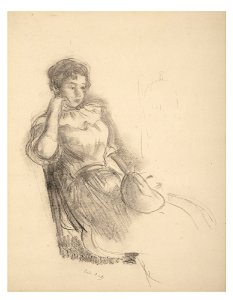 Berthe morisot etude pour la robe rose 063840 