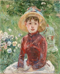 Berthe Morisot - Le corsage rouge - Ordrupgaard