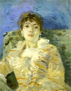 Berthe Morisot (1841-1895) - Girl on a Divan (Jeune femme au divan) - L720 - National Gallery