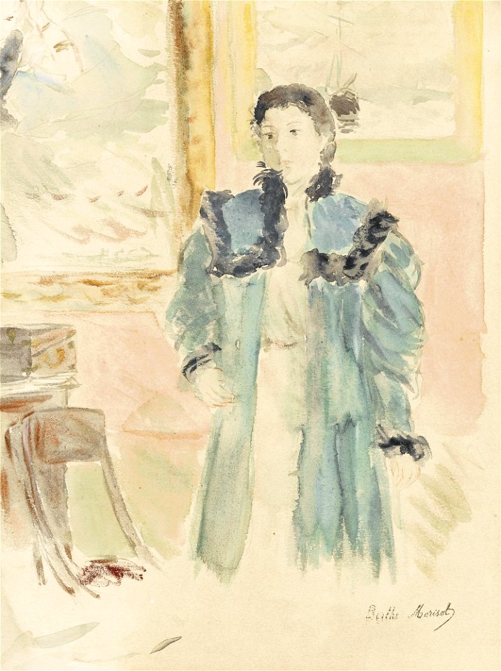 Berthe Morisot - Jeune fille au manteau vert (Marthe)