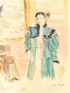 Berthe Morisot - Jeune fille au manteau vert (Marthe)