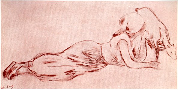 Berthe Morisot, Studie für die liegende Schäferin, 1891