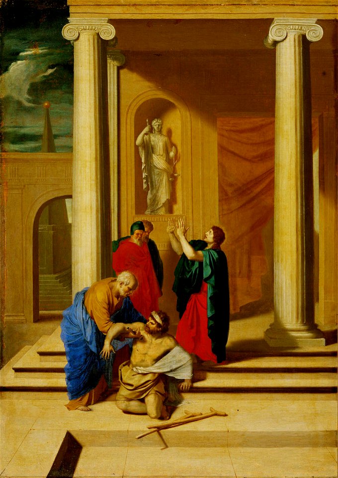 Bertholet Flémal - Petrus und Johannes heilen einen Lahmgeborenen im Tempel - GG 159 - Kunsthistorisches Museum