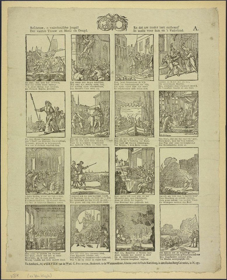 Beschouw, o vaderlandsche jeugd! der vadren trouw en moed en deugd-Catchpenny print-Borms 0897