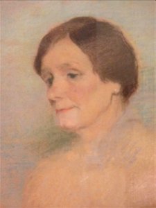 Bertrix, Enrique - La madre del pintor -pastel papel