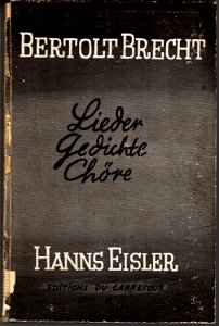 Bertolt Brecht & Hans Eisler - Lieder. Gedichte. Chöre, 1934. Free illustration for personal and commercial use.