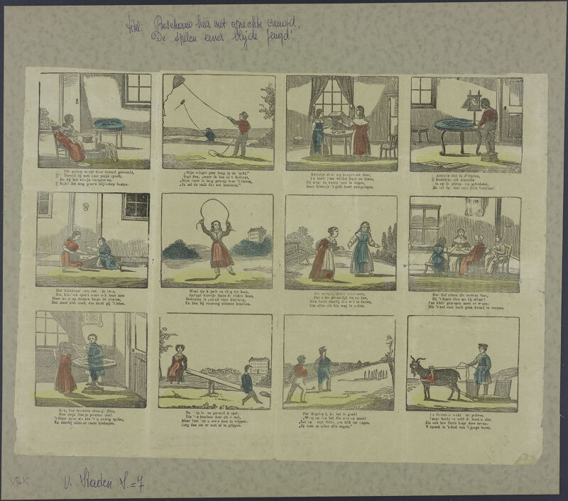 Beschouw hier met opregte vreugd, De spelen eener blijde jeugd-Catchpenny print-Borms 0923