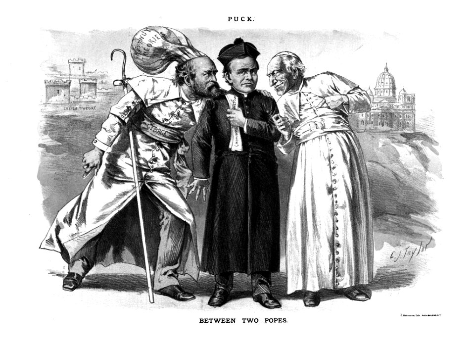 Between Two Popes - Puck 1887