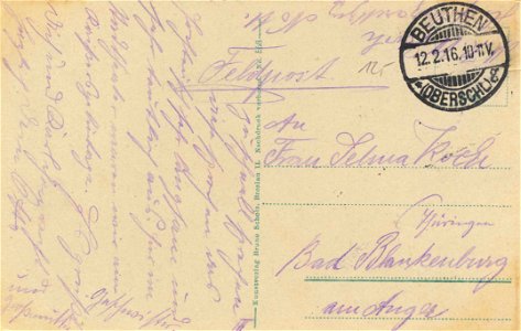 Beuthen, Schlesien - Konzerthaus und Stadttheater (back) (Zeno Ansichtskarten)