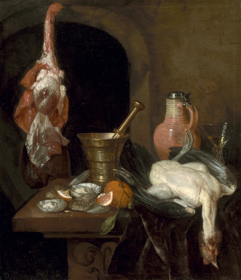 Abraham Hendricksz van Beyeren - Preparations for a Meal - 35.21 - Detroit Institute of Arts